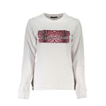 Cavalli Class Weißer Baumwollpullover für Frauen