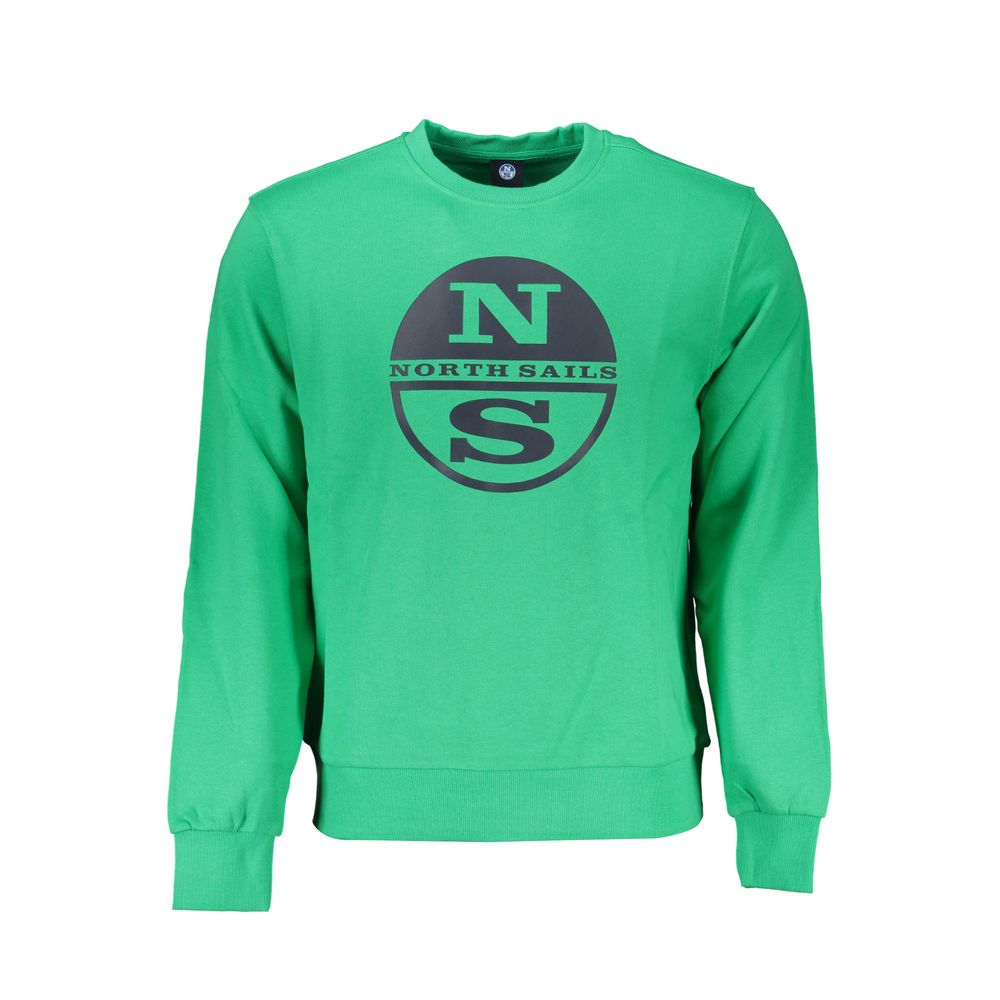 North Sails Grüner Herrenpullover aus Baumwolle
