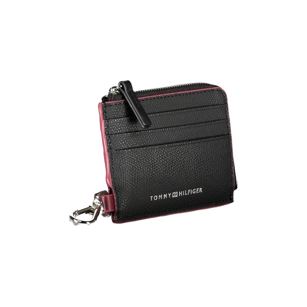 Tommy Hilfiger Schwarzes Leder Portemonnaie
