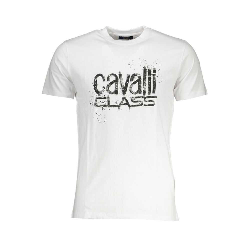 Cavalli Class Weißes Baumwoll-T-Shirt für Herren