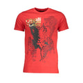 Cavalli Class Rotes Baumwoll-T-Shirt für Herren