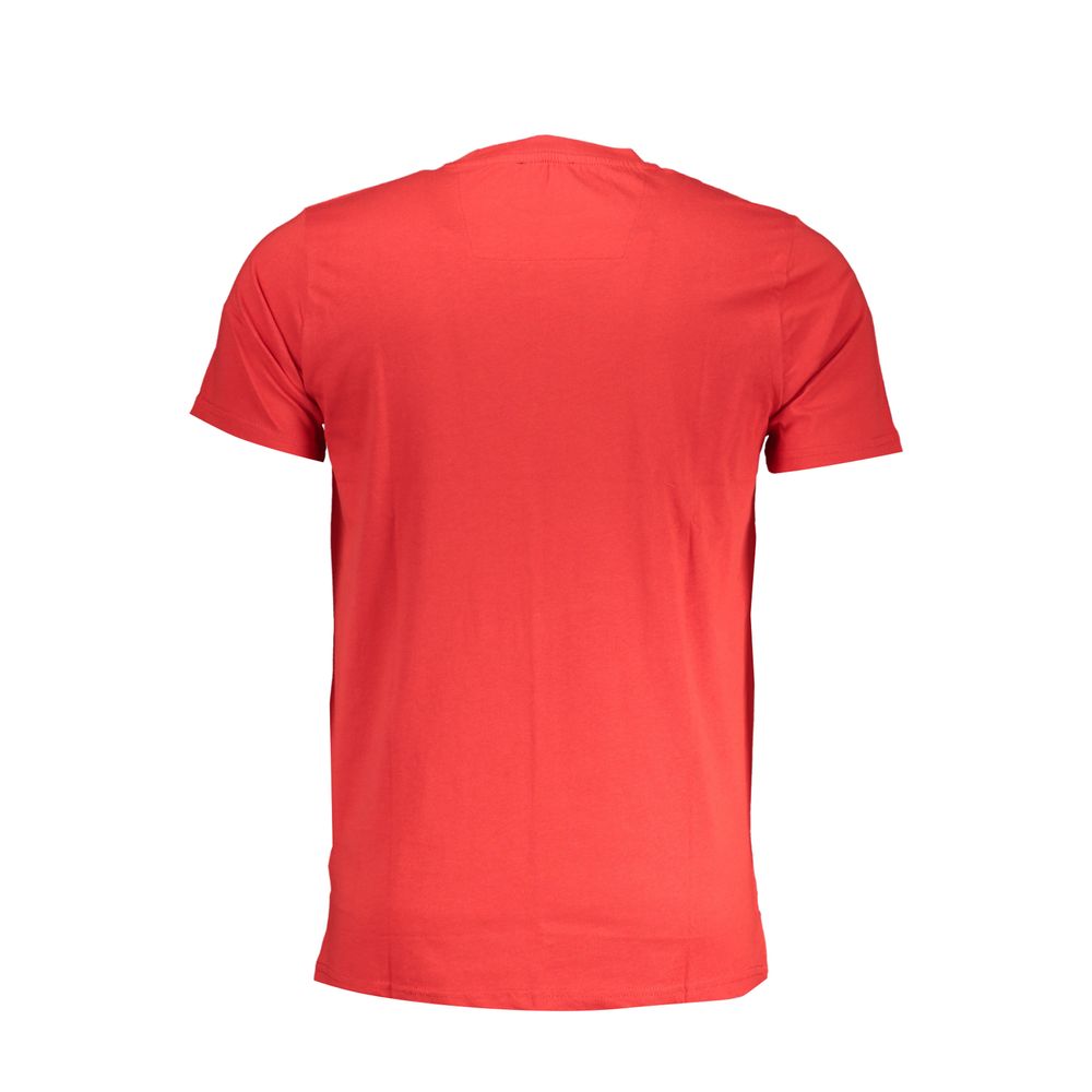 Cavalli Class Rotes Baumwoll-T-Shirt für Herren