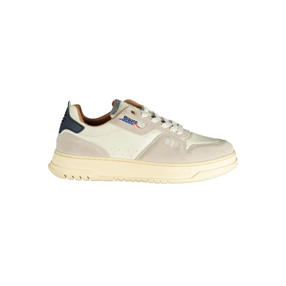 Blue White Polyester Sneaker