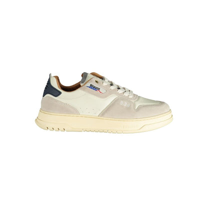 Blauer Weißes Polyethylen Herren Sneaker