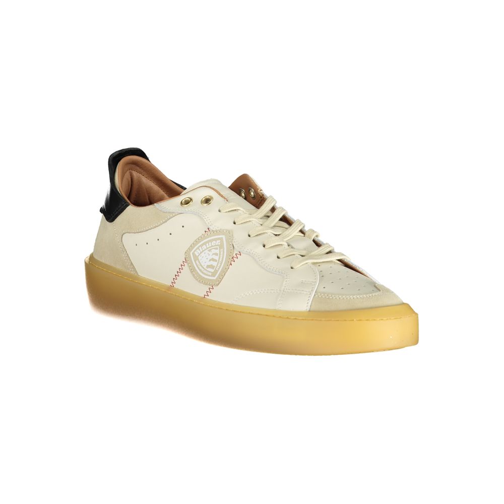 Blue White Polyester Sneaker