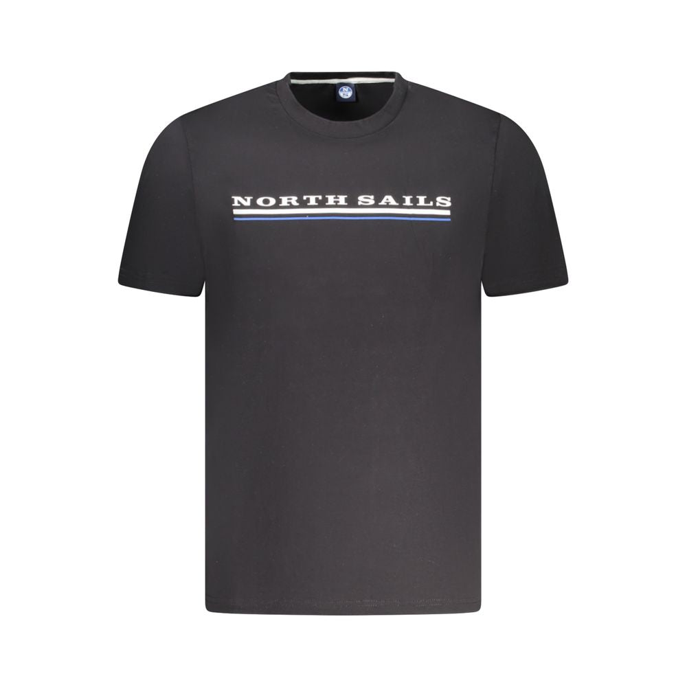 North Sails Schwarzes Baumwoll-T-Shirt für Herren