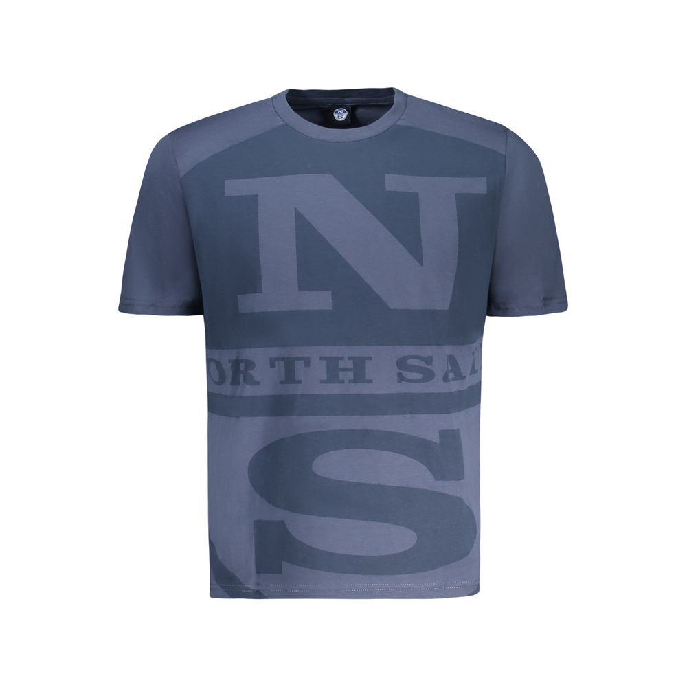 North Sails Blaues Baumwoll-T-Shirt für Herren