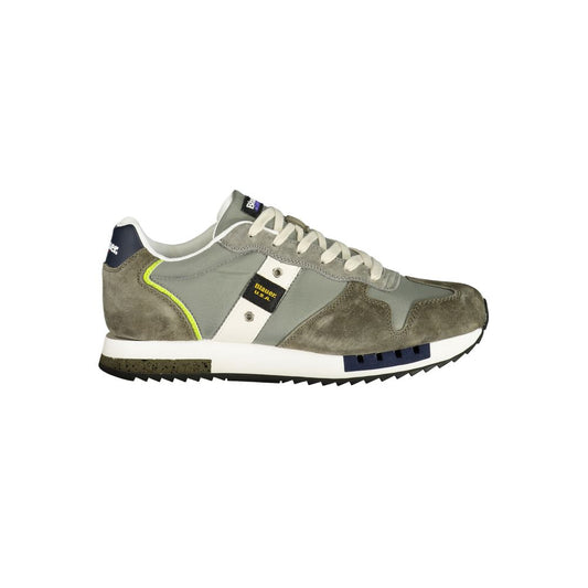 Blauer Grüner Polyester Herren Sneaker