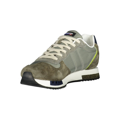Blauer Grüner Polyester Herren Sneaker