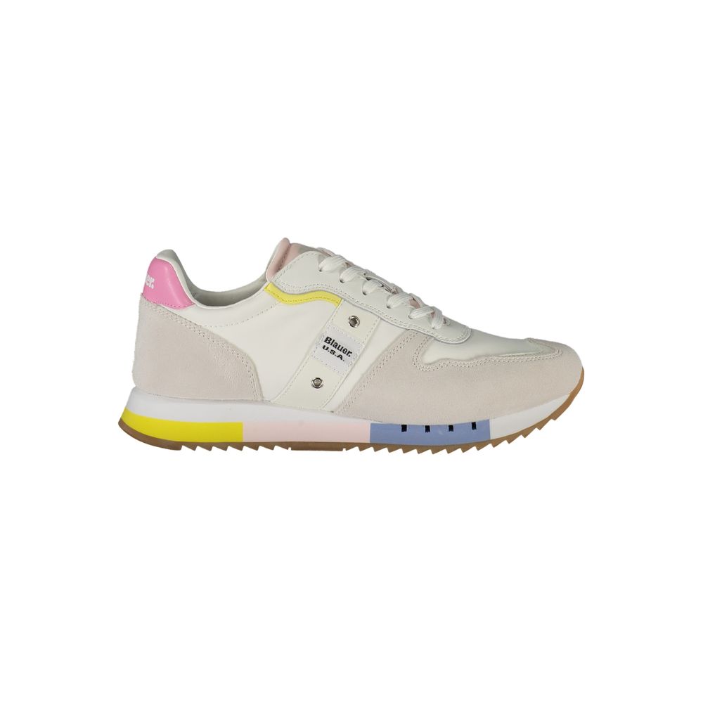 Blue White Polyester Sneaker