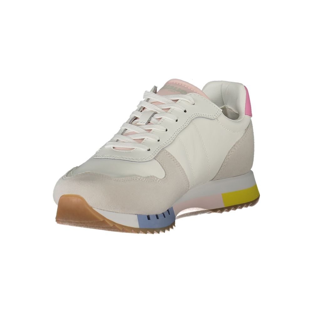 Blue White Polyester Sneaker
