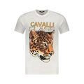 Cavalli Class Bianco Baumwoll-T-Shirt für Herren