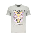 Cavalli Class Grigio Baumwoll-T-Shirt für Herren