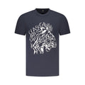 Cavalli Class Blu Baumwoll-T-Shirt für Herren