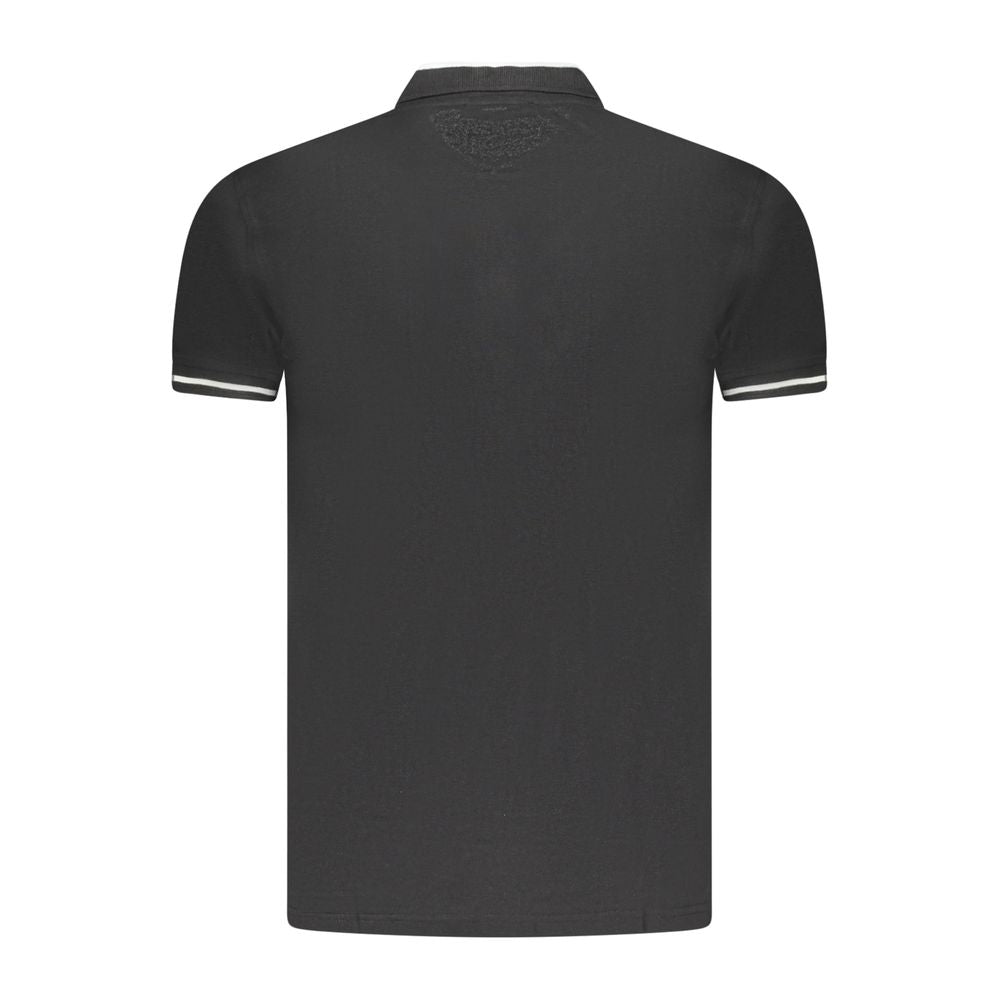Cavalli Class Schwarzes Baumwoll-Poloshirt für Herren