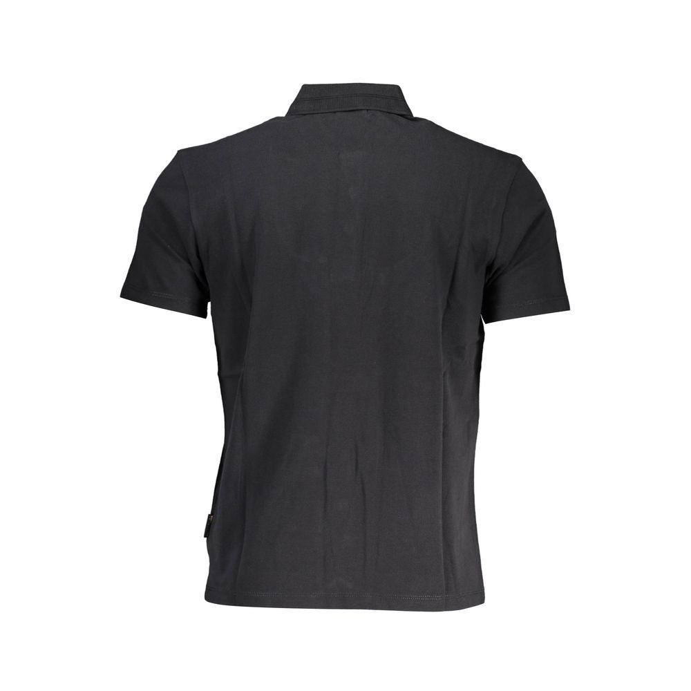Napapijri Schwarzes Herren-Poloshirt aus Baumwolle
