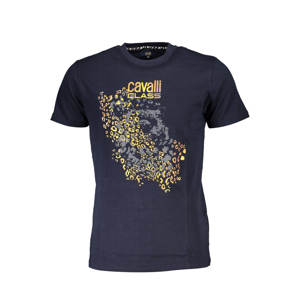 Cavalli Class Blu Baumwoll-T-Shirt für Herren