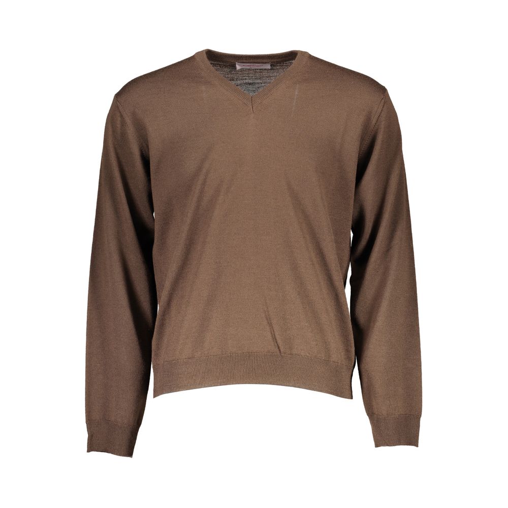 Romeo Gigli Brauner Pullover aus Wolle für Männer