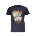 Cavalli Class Blaues Baumwoll-T-Shirt für Herren