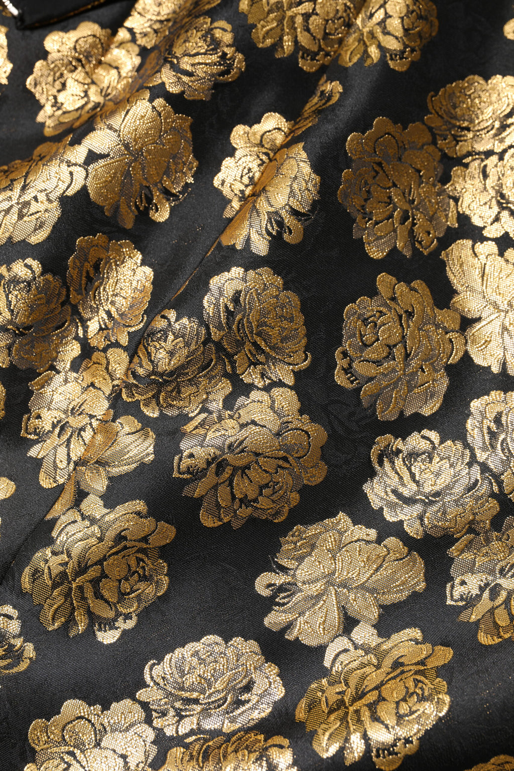 Dolce & Gabbana Black and Gold Floral Jacquard Miniskirt
