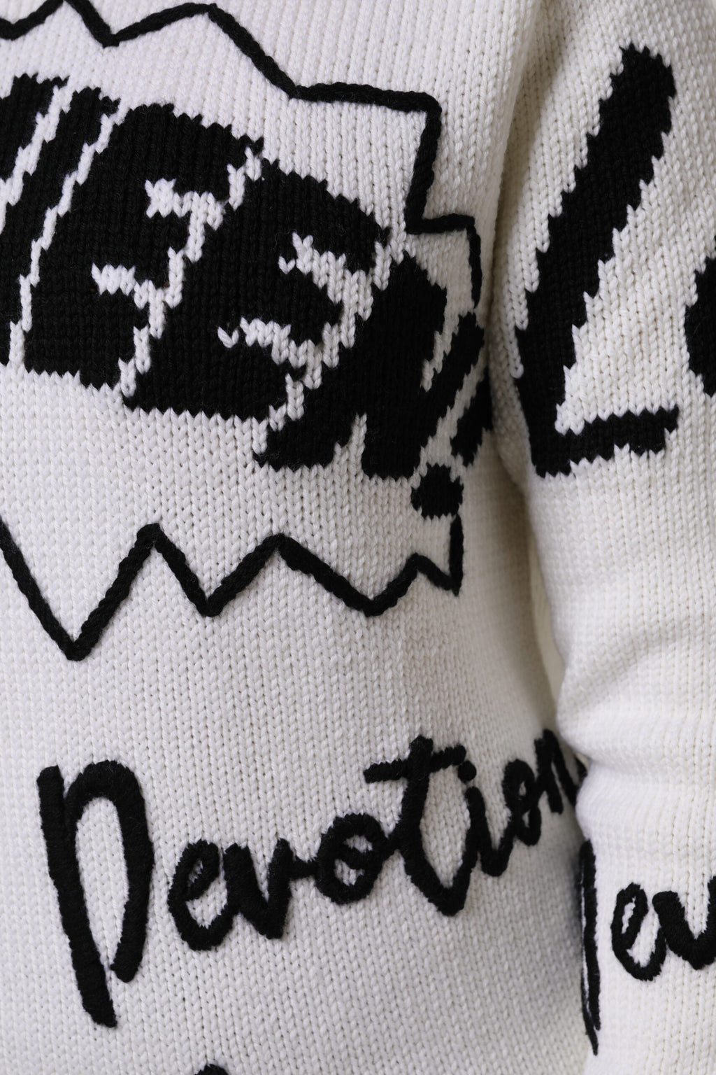 Dolce & Gabbana White Crew-Neck Wool Sweater
