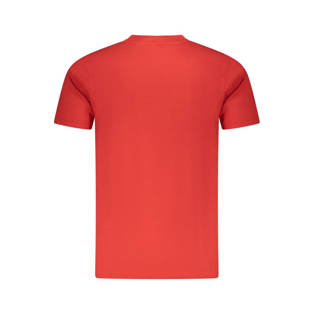 Cavalli Class Rotes Baumwoll-T-Shirt für Herren