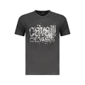 Cavalli Class Schwarzes Baumwoll-T-Shirt für Herren