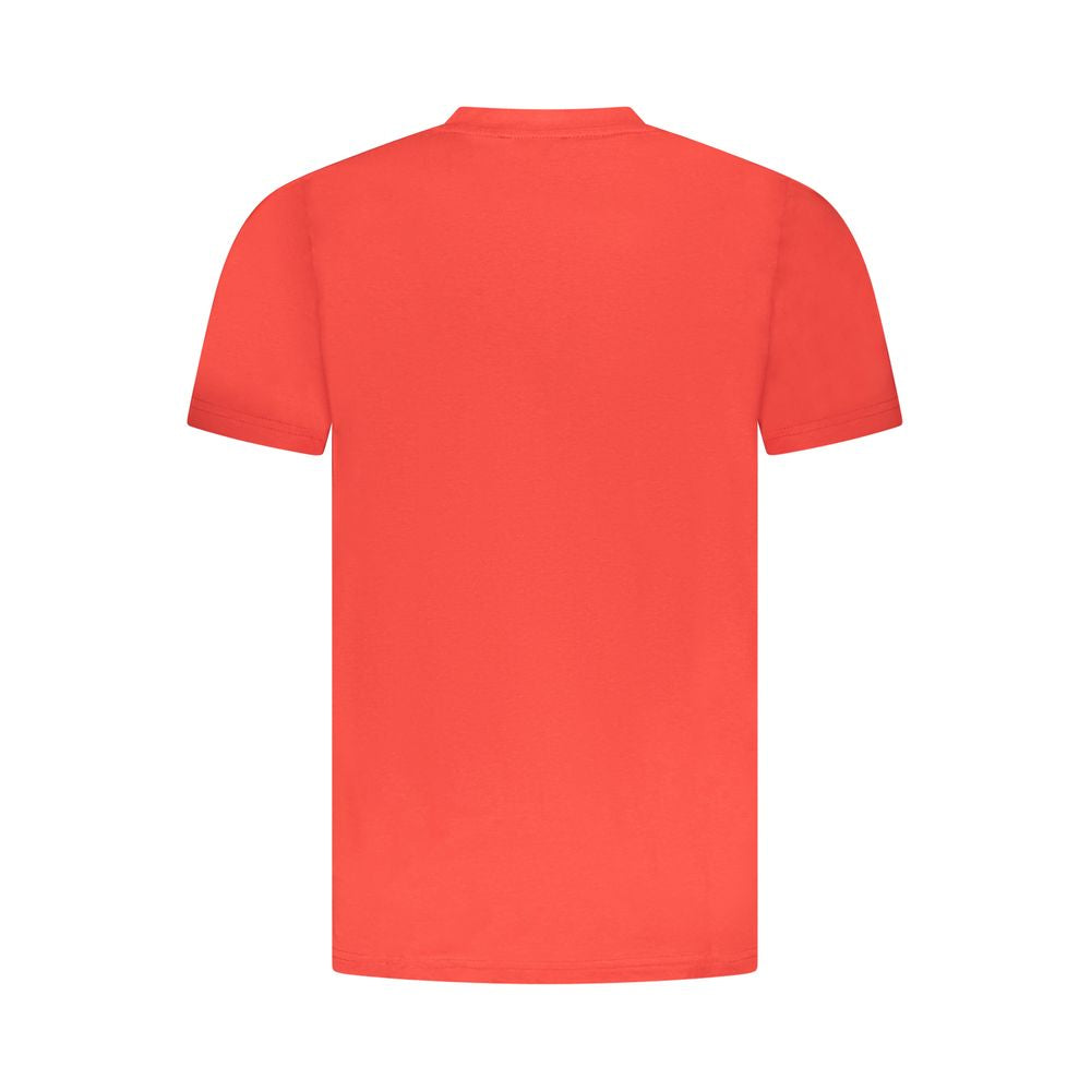Cavalli Class Rotes Baumwoll-T-Shirt für Herren