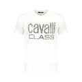 Cavalli Class Bianco Baumwoll-T-Shirt für Herren