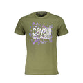 Cavalli Class Verde Baumwoll-T-Shirt für Herren