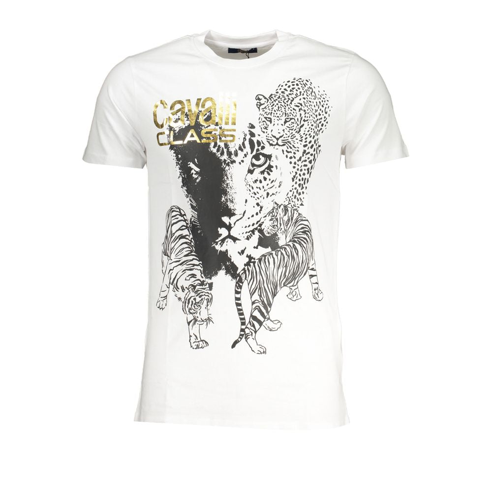 Cavalli Class white cotton T-shirt