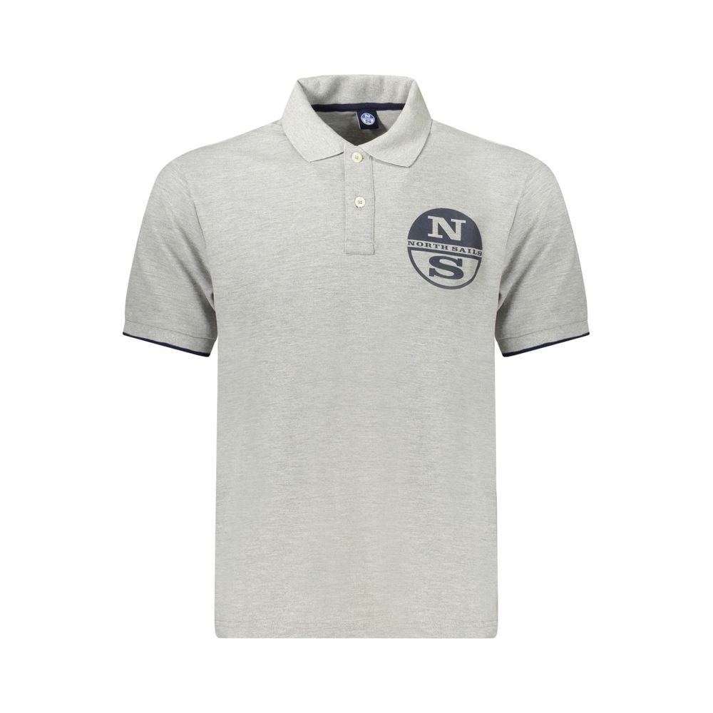 North Sails Grigio Baumwoll-Herrenpoloshirt
