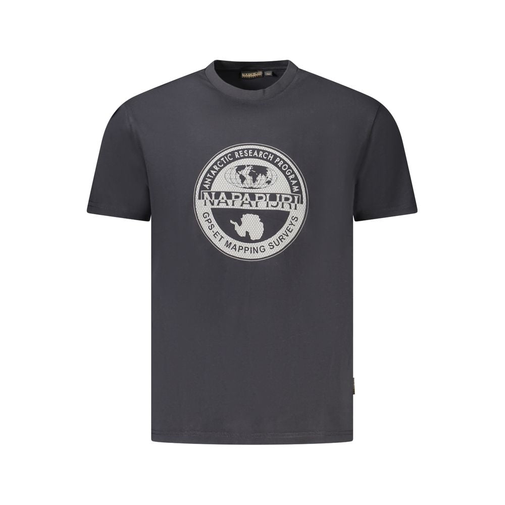 Napapijri Schwarzes Baumwoll-T-Shirt für Herren