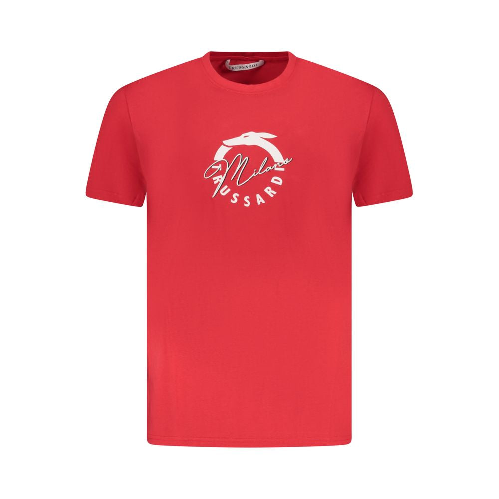 Trussardi Rosso Baumwoll-T-Shirt für Herren