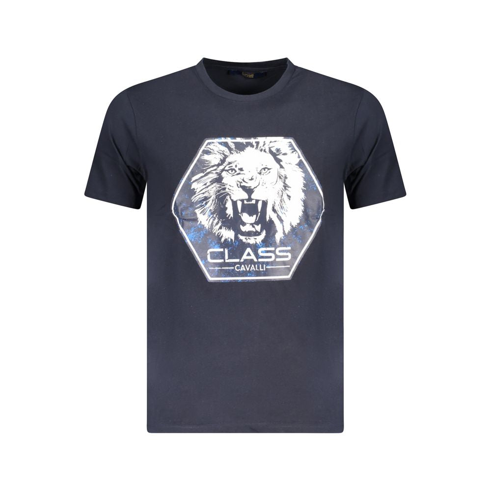 Cavalli Class Blu Baumwoll-T-Shirt für Herren