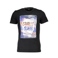 Cavalli Class Schwarzes Baumwoll-T-Shirt für Herren