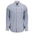 U.S. POLO ASSN. Herrenhemd aus blauer Baumwolle