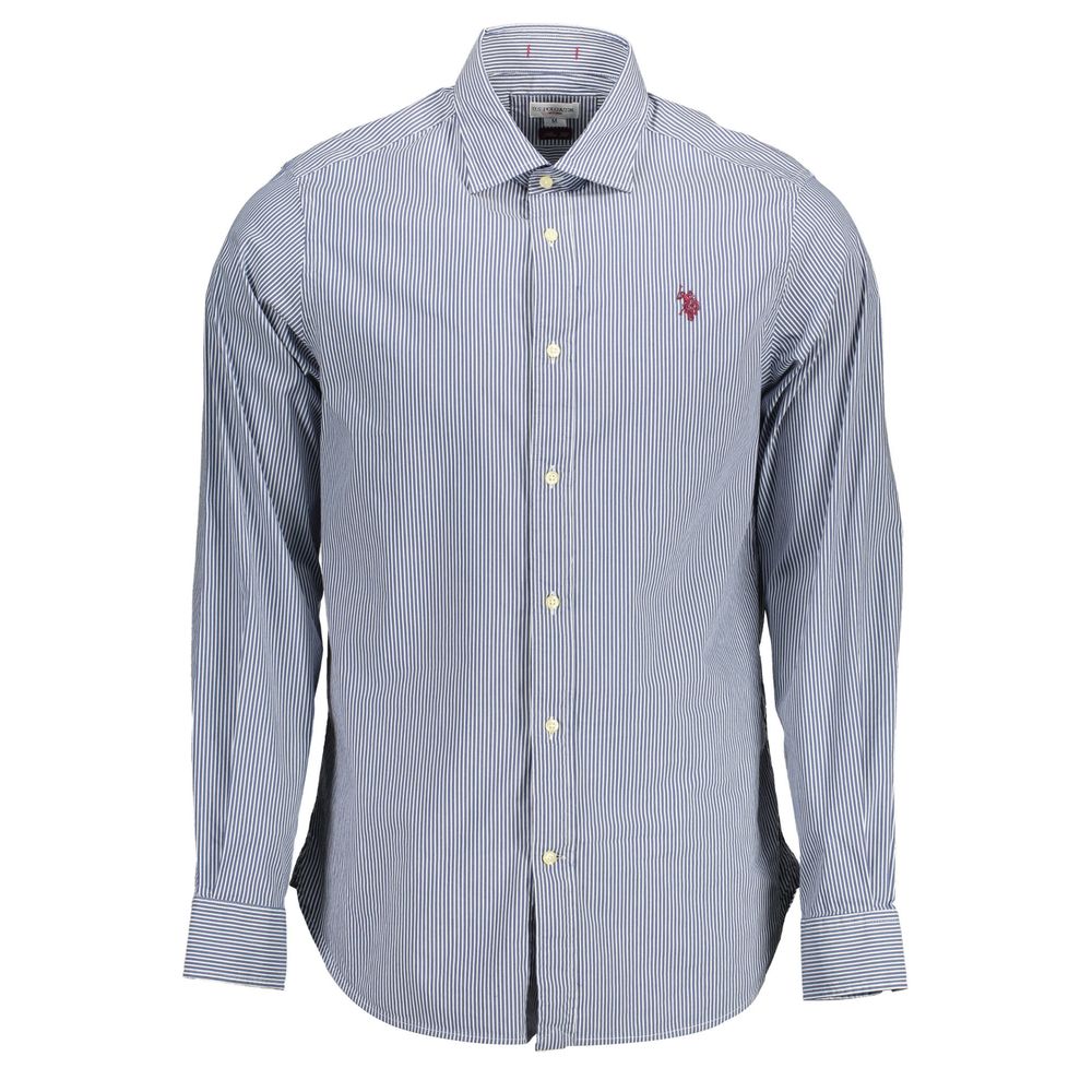 U.S. POLO ASSN. Herrenhemd aus blauer Baumwolle