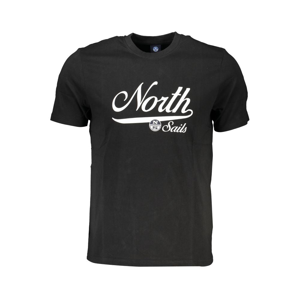 North Sails Schwarzes Baumwoll-T-Shirt für Herren
