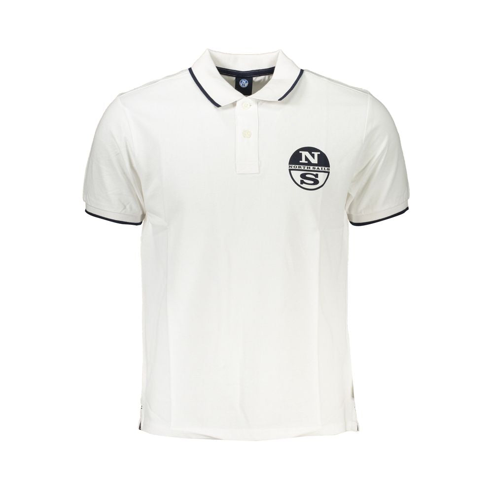 North Sails Weißes Herren-Poloshirt aus Baumwolle