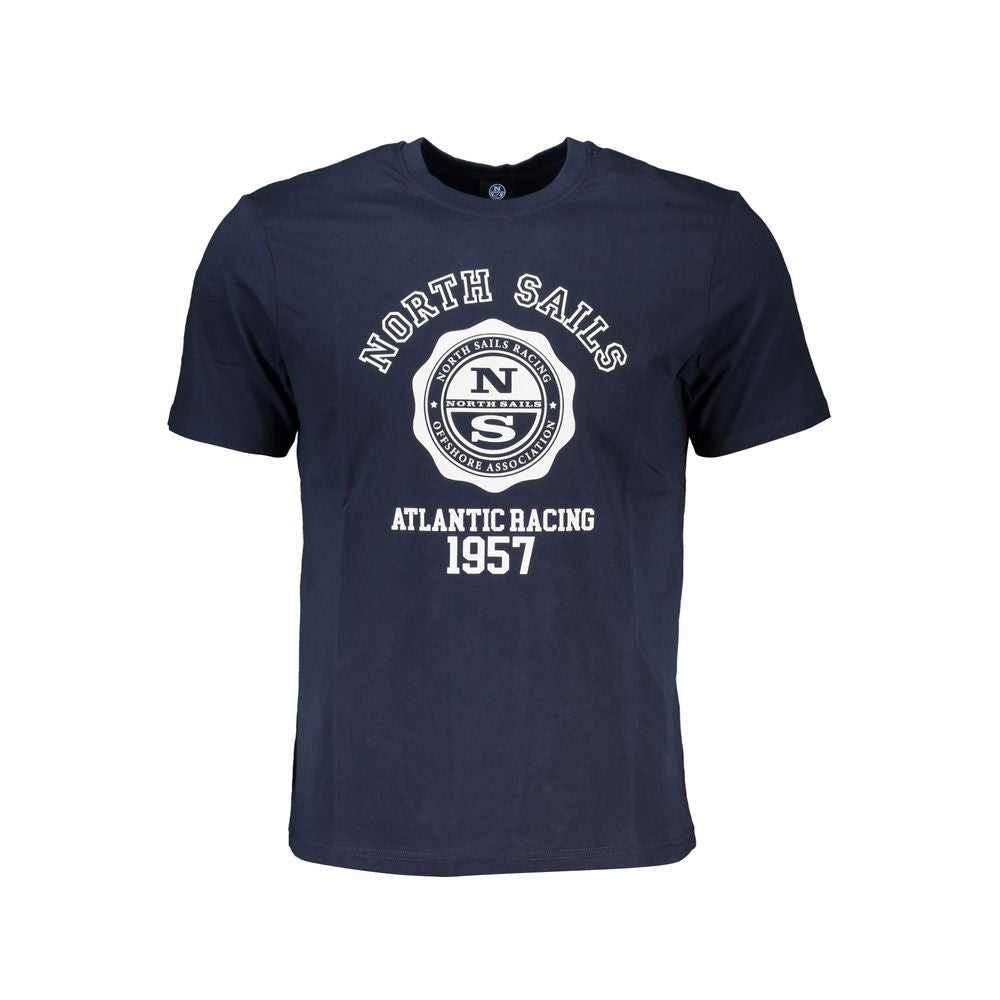North Sails Blaues Baumwoll-T-Shirt für Herren