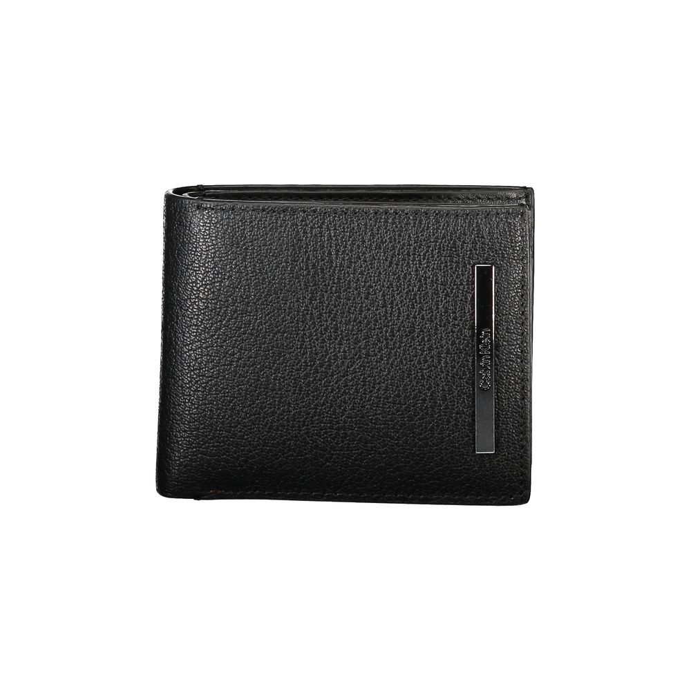 Calvin Klein Schwarzes Leder Portemonnaie