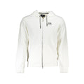 La Martina Men's White Cotton Hoodie with Zipper Pockets