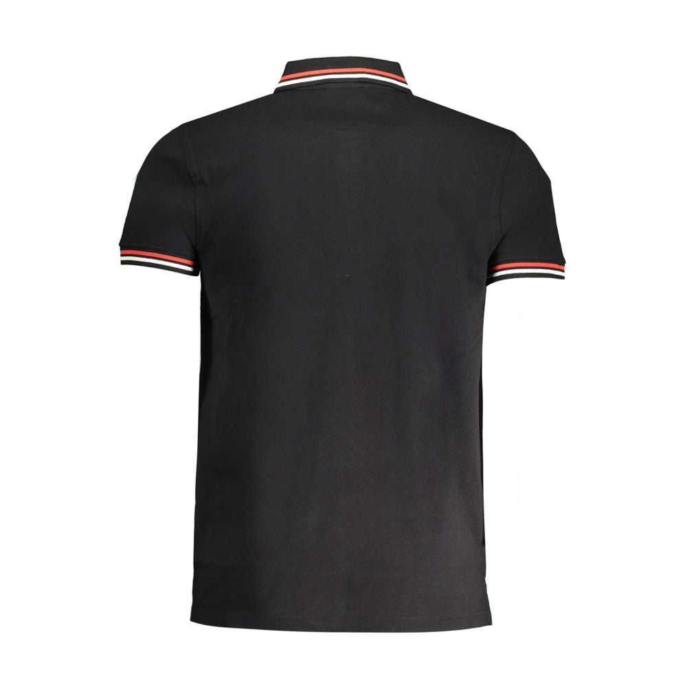 Cavalli Class Schwarzes Herren-Poloshirt aus Baumwolle