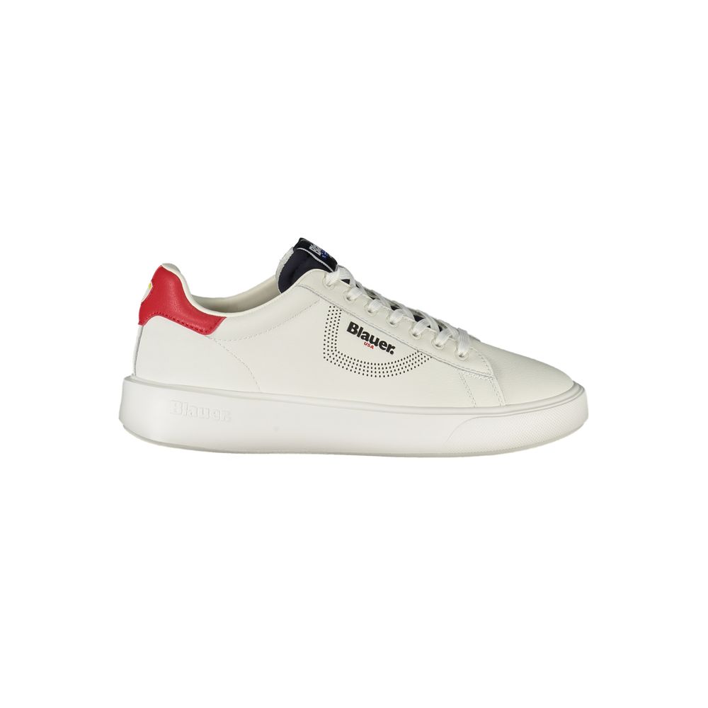 Blue White Polyester Sneaker