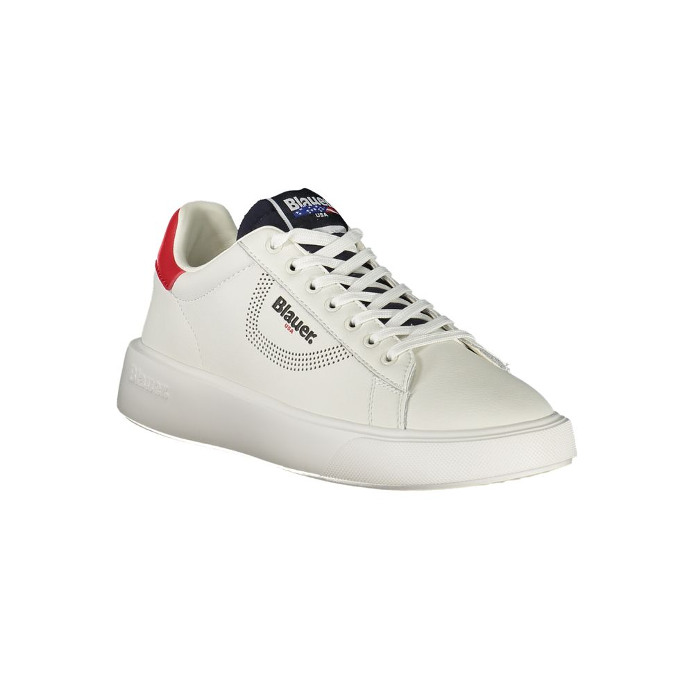 Blue White Polyester Sneaker
