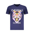 Cavalli Class Blu Baumwoll-T-Shirt für Herren