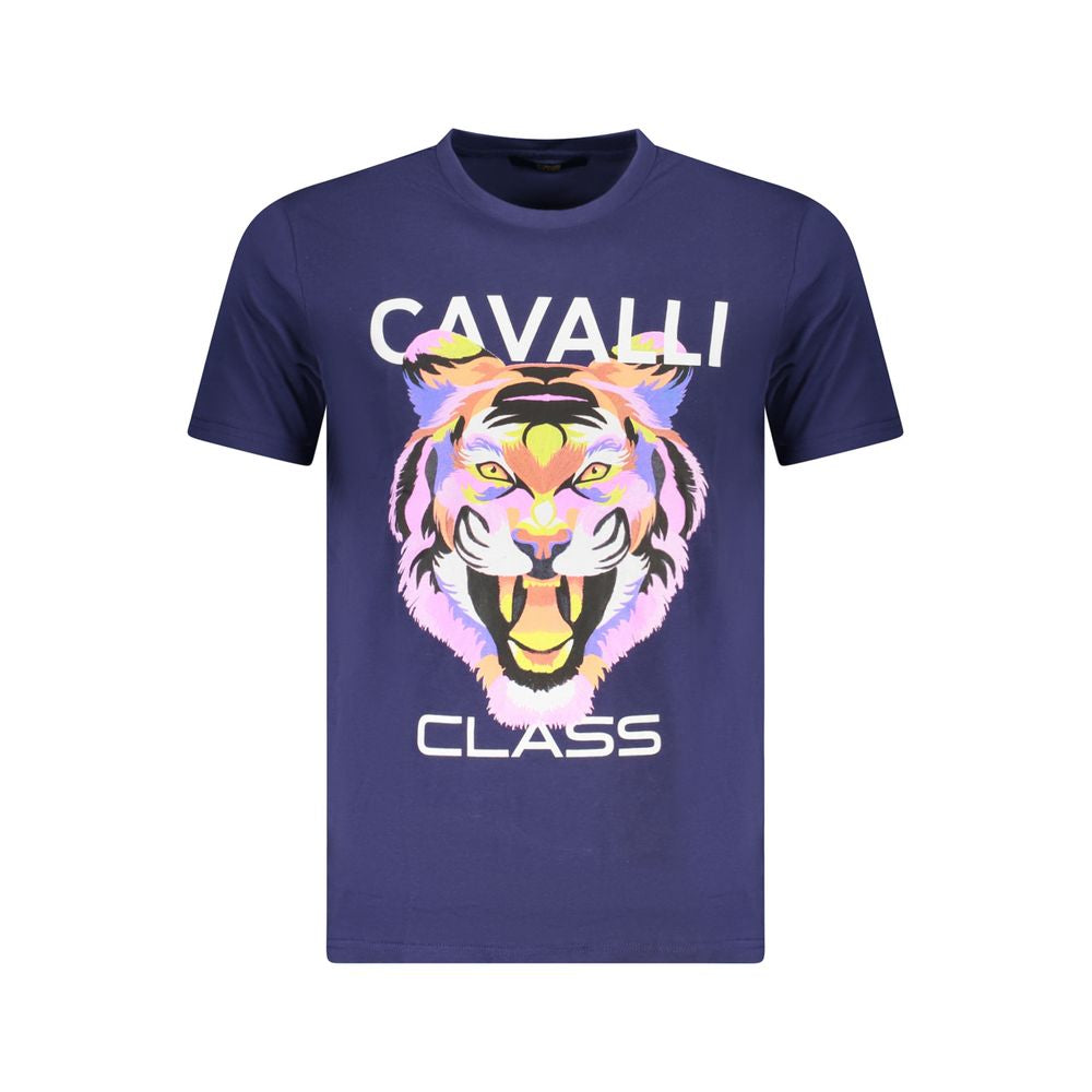 Cavalli Class Blu Baumwoll-T-Shirt für Herren
