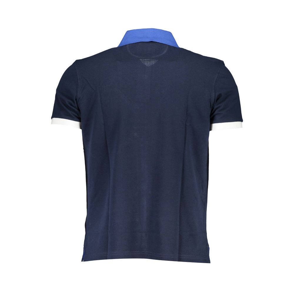 La Martina Blaues Baumwoll-Poloshirt für Herren