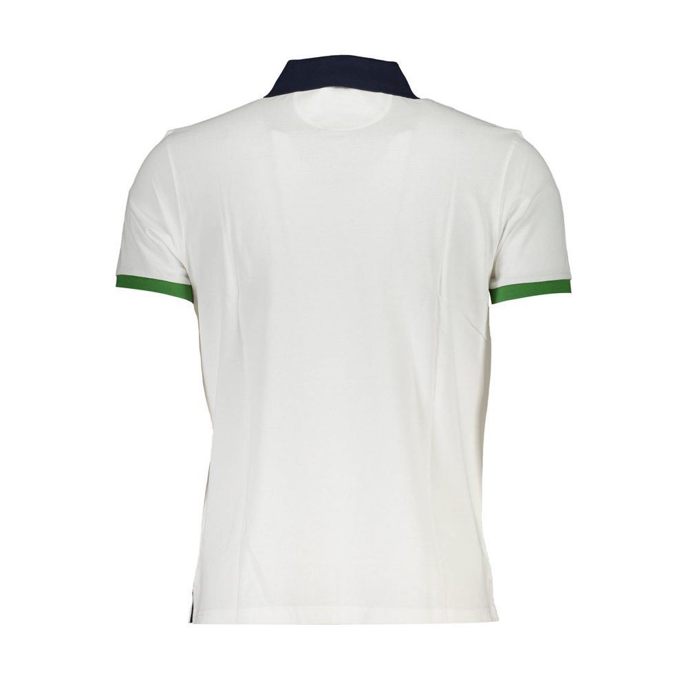 La Martina Bianco Baumwoll-Herrenpoloshirt